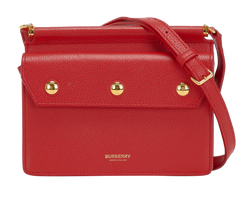 Mini Title Crossbody, Leather, Red, MII, 3*